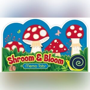Shroom & Bloom Memo Tabs, Red/White, NWT, For Bundles Only